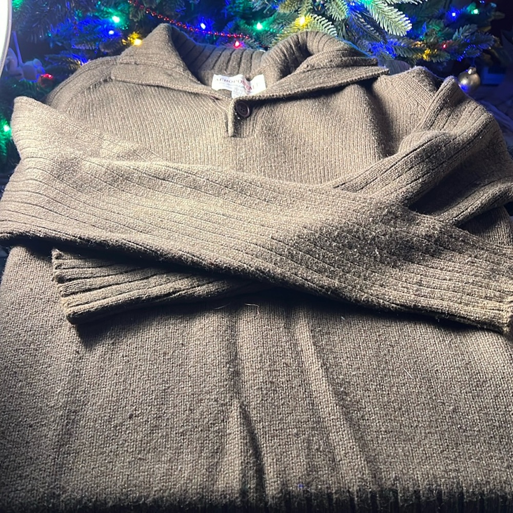 Aeropostale Mens Button Closed Pullover Sweater Color Green Size XL